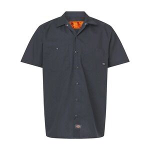 Dickies Men's Short Sleeve Industrial Work Shirt, Dark Charcoal, Medium M/R